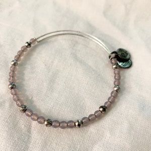 Alex and Ani Amethyst Beaded Bangle